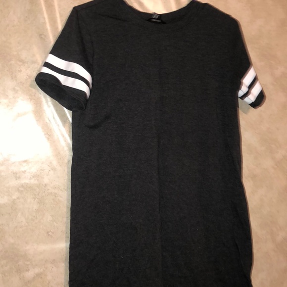 Forever 21 Dresses & Skirts - Charcoal gray varsity dress Forever 21 Dresses & Skirts - Charcoal gray varsity dress